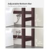 imageSONGMICS Over The Toilet Storage 3Tier Over Toilet Bathroom Organizer with Adjustable Shelf 102 x 248 x 669 Inches SpaceSaving Gray UBTS001G01Brown