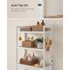 imageSONGMICS Over The Toilet Storage 3Tier Over Toilet Bathroom Organizer with Adjustable Shelf 102 x 248 x 669 Inches SpaceSaving Gray UBTS001G01Cloud White  Natural Beige