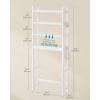 imageSONGMICS Over The Toilet Storage 3Tier Over Toilet Bathroom Organizer with Adjustable Shelf 102 x 248 x 669 Inches SpaceSaving Gray UBTS001G01Cloud White