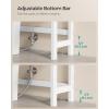 imageSONGMICS Over The Toilet Storage 3Tier Over Toilet Bathroom Organizer with Adjustable Shelf 102 x 248 x 669 Inches SpaceSaving Gray UBTS001G01Cloud White