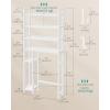 imageSONGMICS Over The Toilet Storage 3Tier Over Toilet Bathroom Organizer with Adjustable Shelf 102 x 248 x 669 Inches SpaceSaving Gray UBTS001G01Cloud White