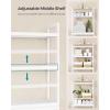 imageSONGMICS Over The Toilet Storage 3Tier Over Toilet Bathroom Organizer with Adjustable Shelf 102 x 248 x 669 Inches SpaceSaving Gray UBTS001G01Cloud White
