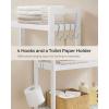 imageSONGMICS Over The Toilet Storage 3Tier Over Toilet Bathroom Organizer with Adjustable Shelf 102 x 248 x 669 Inches SpaceSaving Gray UBTS001G01Cloud White
