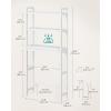 imageSONGMICS Over The Toilet Storage 3Tier Over Toilet Bathroom Organizer with Adjustable Shelf 102 x 248 x 669 Inches SpaceSaving Gray UBTS001G01Cloud White