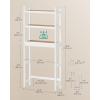 imageSONGMICS Over The Toilet Storage 3Tier Over Toilet Bathroom Organizer with Adjustable Shelf 102 x 248 x 669 Inches SpaceSaving Gray UBTS001G01Cloud White  Natural Beige