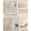 imageSONGMICS Over The Toilet Storage 3Tier Over Toilet Bathroom Organizer with Adjustable Shelf 102 x 248 x 669 Inches SpaceSaving Gray UBTS001G01Cloud White