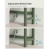 imageSONGMICS Over The Toilet Storage 3Tier Over Toilet Bathroom Organizer with Adjustable Shelf 102 x 248 x 669 Inches SpaceSaving Gray UBTS001G01Forest Green