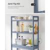 imageSONGMICS Over The Toilet Storage 3Tier Over Toilet Bathroom Organizer with Adjustable Shelf 102 x 248 x 669 Inches SpaceSaving Gray UBTS001G01Grey