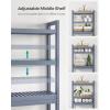 imageSONGMICS Over The Toilet Storage 3Tier Over Toilet Bathroom Organizer with Adjustable Shelf 102 x 248 x 669 Inches SpaceSaving Gray UBTS001G01Grey