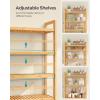imageSONGMICS Over The Toilet Storage 3Tier Over Toilet Bathroom Organizer with Adjustable Shelf 102 x 248 x 669 Inches SpaceSaving Gray UBTS001G01Natural Beige