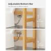 imageSONGMICS Over The Toilet Storage 3Tier Over Toilet Bathroom Organizer with Adjustable Shelf 102 x 248 x 669 Inches SpaceSaving Gray UBTS001G01Natural Beige