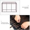 imageSONGMICS Storage Basket with Lid 423 Gallon 160L Storage Bin Woven Blanket Storage Basket with Handles Foldable Removable Liner Metal Frame for Bedroom Laundry Room Brown URST76BRBrown