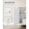 imageSONGMICS Storage Cabinet Floor Standing Cabinet with Door 157 x 315 x 299 Inches Adjustable Shelf SpaceSaving Sideboard Industrial Style Natural Beige and White LSC102W57Natural Beige  White