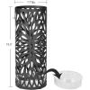 imageSONGMICS Umbrella Stand Holder for Entryway Steel Round Rack Organizer Freestanding for Canes Walking Sticks with Detachable Drip Tray 4 Hooks Black ULUC20BBlack