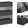 imageSONGMICS Umbrella Stand Metal Umbrella Holder for Entryway 47 x 11 x 161 Inches Rectangular with Water Tray Openwork Design Detachable Plastic Drip Tray Anthracite Grey ULUC02AGBlack