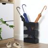 imageSONGMICS Umbrella Stand Metal Umbrella Holder for Entryway 47 x 11 x 161 Inches Rectangular with Water Tray Openwork Design Detachable Plastic Drip Tray Anthracite Grey ULUC02AGBlack