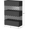 imageSONGMICS Umbrella Stand Metal Umbrella Holder for Entryway 47 x 11 x 161 Inches Rectangular with Water Tray Openwork Design Detachable Plastic Drip Tray Anthracite Grey ULUC02AGBlack