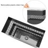 imageSONGMICS Umbrella Stand Metal Umbrella Holder for Entryway 47 x 11 x 161 Inches Rectangular with Water Tray Openwork Design Detachable Plastic Drip Tray Anthracite Grey ULUC02AGBlack