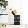 imageSONGMICS Umbrella Stand Metal Umbrella Holder for Entryway 47 x 11 x 161 Inches Rectangular with Water Tray Openwork Design Detachable Plastic Drip Tray Anthracite Grey ULUC02AGBlack