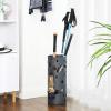 imageSONGMICS Umbrella Stand Metal Umbrella Holder for Entryway with Water Tray and 4 Hooks 67 x 67 x 161 Inches Round Black ULUC024B01Anthracite Gray