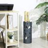 imageSONGMICS Umbrella Stand Metal Umbrella Holder for Entryway with Water Tray and 4 Hooks 67 x 67 x 161 Inches Round Black ULUC024B01Anthracite Gray