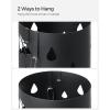 imageSONGMICS Umbrella Stand Metal Umbrella Holder for Entryway with Water Tray and 4 Hooks 67 x 67 x 161 Inches Round Black ULUC024B01Black