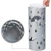 imageSONGMICS Umbrella Stand Metal Umbrella Holder for Entryway with Water Tray and 4 Hooks 67 x 67 x 161 Inches Round Black ULUC024B01Silver Gray