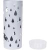 imageSONGMICS Umbrella Stand Metal Umbrella Holder for Entryway with Water Tray and 4 Hooks 67 x 67 x 161 Inches Round Black ULUC024B01Silver Gray