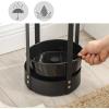 imageSONGMICS Umbrella Stand Steel Round Umbrella Holder Rack 77 x 77 x 217 Inches with Detachable Drip Tray for Entryway Office Stable Assembly Required Black ULUC28BKBlack
