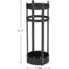 imageSONGMICS Umbrella Stand Steel Round Umbrella Holder Rack 77 x 77 x 217 Inches with Detachable Drip Tray for Entryway Office Stable Assembly Required Black ULUC28BKBlack