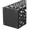imageSONGMICS Umbrella Stand Umbrella Holder for Entryway Steel Square Umbrella Rack Organizer Freestanding for Canes Walking Sticks with a Detachable Drip Tray 4 Hooks Black ULUC48B61D x 61W x 193H
