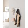 imageSONGMICS Wall Mounted Coat Rack Hook Rack with 4 TriHooks for Clothes Keys Hats Purses in The Entryway Bathroom Closet Room Dark Brown ULHR30ZWhite
