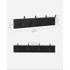 imageSONGMICS WallMounted Coat Rack Hook Rack 5 Dual Metal Hooks for Coats Bags Keys in The Entryway Bedroom Living Room White ULHR235W01Black