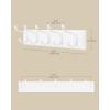 imageSONGMICS WallMounted Coat Rack Hook Rack 5 Dual Metal Hooks for Coats Bags Keys in The Entryway Bedroom Living Room White ULHR235W01White