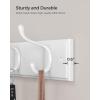 imageSONGMICS WallMounted Coat Rack Hook Rack 5 Dual Metal Hooks for Coats Bags Keys in The Entryway Bedroom Living Room White ULHR235W01White