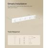 imageSONGMICS WallMounted Coat Rack Hook Rack 5 Dual Metal Hooks for Coats Bags Keys in The Entryway Bedroom Living Room White ULHR235W01White