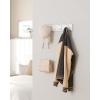 imageSONGMICS WallMounted Coat Rack Hook Rack 5 Dual Metal Hooks for Coats Bags Keys in The Entryway Bedroom Living Room White ULHR235W01White