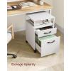 imageVASAGLE File Cabinet Mobile Filing Cabinet with Wheels 2 Lockable Drawers Open Shelf for A4 Letter Size Hanging File Folders Ink Black UOFC077B16Cloud White