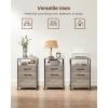 imageVASAGLE File Cabinet Mobile Filing Cabinet with Wheels 2 Lockable Drawers Open Shelf for A4 Letter Size Hanging File Folders Ink Black UOFC077B16Heather Greige  Ink Black