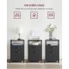 imageVASAGLE File Cabinet Mobile Filing Cabinet with Wheels 2 Lockable Drawers Open Shelf for A4 Letter Size Hanging File Folders Ink Black UOFC077B16Ink Black