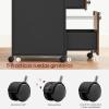 imageVASAGLE File Cabinet Mobile Filing Cabinet with Wheels 2 Lockable Drawers Open Shelf for A4 Letter Size Hanging File Folders Ink Black UOFC077B16Rustic Brown  Ink Black
