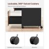 imageVASAGLE File Cabinet Mobile Filing Cabinet with Wheels 2 Lockable Drawers Open Shelf for A4 Letter Size Hanging File Folders Ink Black UOFC077B16Rustic Brown  Ink Black