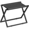 imageSONGMICS Luggage Rack Foldable Suitcase Stand Metal Luggage Holder Synthetic Leather Easy to Assemble for Guest Room Hotel Bedroom Walnut Brown and Ink Black URLR009K01Ink Black