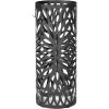 imageSONGMICS Umbrella Stand Holder for Entryway Steel Round Rack Organizer Freestanding for Canes Walking Sticks with Detachable Drip Tray 4 Hooks Black ULUC20BBlack