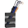 imageSONGMICS Umbrella Stand Metal Umbrella Holder for Entryway 47 x 11 x 161 Inches Rectangular with Water Tray Openwork Design Detachable Plastic Drip Tray Anthracite Grey ULUC02AGBlack