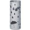 imageSONGMICS Umbrella Stand Metal Umbrella Holder for Entryway with Water Tray and 4 Hooks 67 x 67 x 161 Inches Round Black ULUC024B01Silver Gray