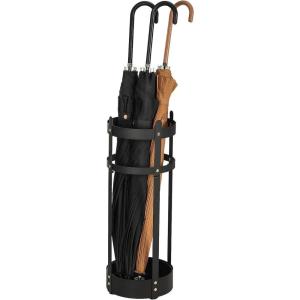 imageSONGMICS Umbrella Stand Steel Round Umbrella Holder Rack 77 x 77 x 217 Inches with Detachable Drip Tray for Entryway Office Stable Assembly Required Black ULUC28BKBlack
