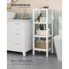 imageSONGMICS 5Tier Bamboo Bathroom Shelf Narrow Shelving Unit Multifunctional Storage Rack Corner Rack for Kitchen Living Room Bedroom Entryway Bathroom Brown UBCB55ZCloud White