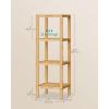 imageSONGMICS 5Tier Bamboo Bathroom Shelf Narrow Shelving Unit Multifunctional Storage Rack Corner Rack for Kitchen Living Room Bedroom Entryway Bathroom Brown UBCB55ZNatural