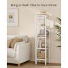 imageSONGMICS 5Tier Bamboo Bathroom Shelf Narrow Shelving Unit Multifunctional Storage Rack Corner Rack for Kitchen Living Room Bedroom Entryway Bathroom Brown UBCB55ZCloud White  Natural Beige